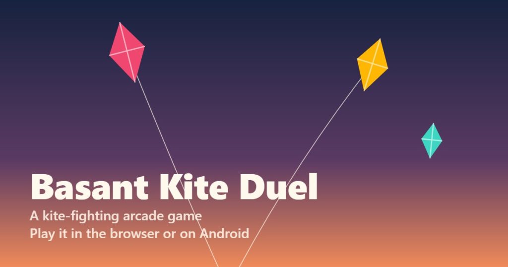 Basant Kite Duel, a kite-fighting arcade game
